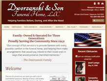 Tablet Screenshot of dworzanskifuneralhome.com